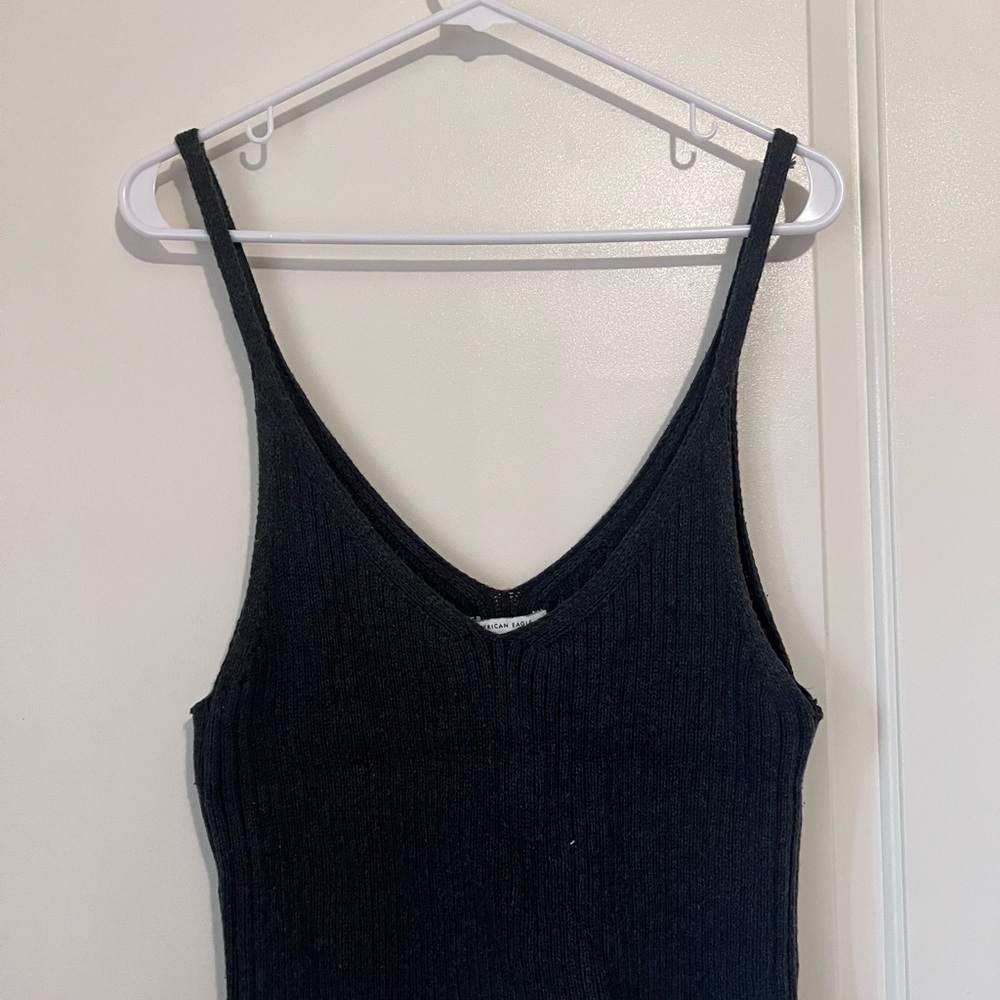 American Eagle Outfitters Black Ribbed Camisole